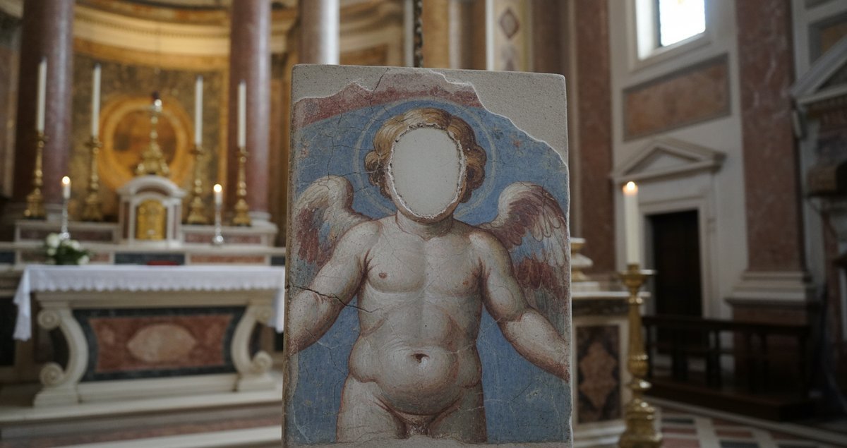 ritratto-di-meloni-rimosso-chiesa-roma-spostamento-improvviso-dibattito